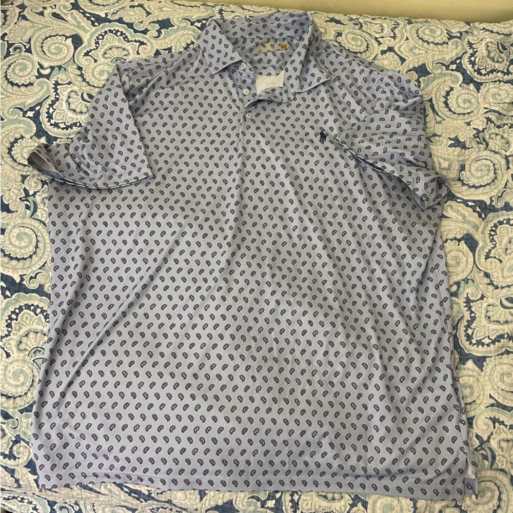 Ralph Lauren Blue Patterned Polo Shirt